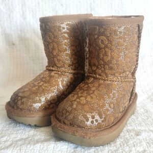 Ugg Australia Toddler Little Girl's Chestnut Glitter Leopard Boots